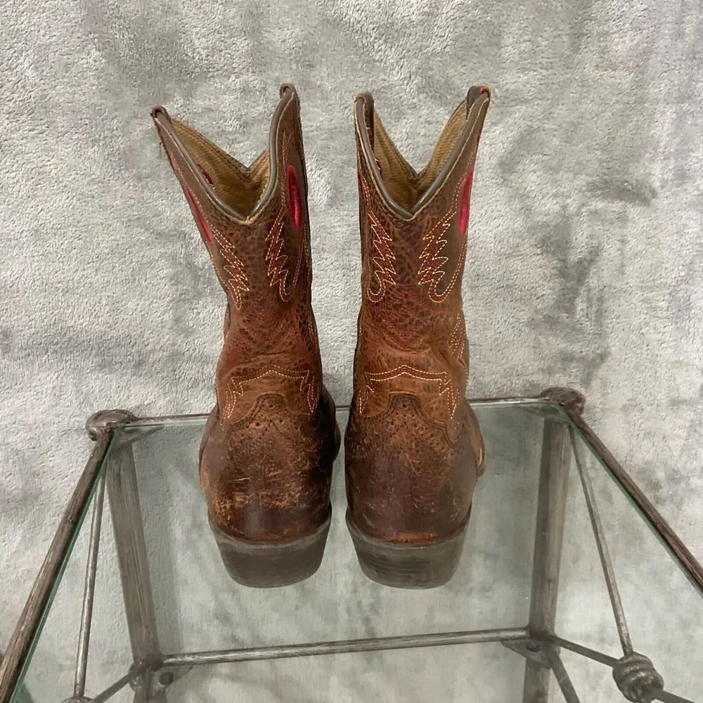 ARIAT BOOTS KIDS size 13.5  STYLE 10014101 SQUARE TOE pull on - Picture 13 of 15